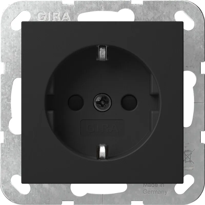 Gira SCHUKO STK SH System 55 Schwarz m 4453005