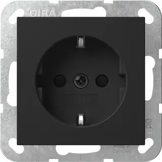 Gira SCHUKO STK SH System 55 Schwarz m 4453005
