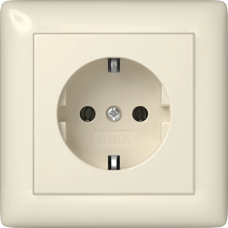 Gira SCHUKO Vollpl. Standard 55 Cremeweiß 444001