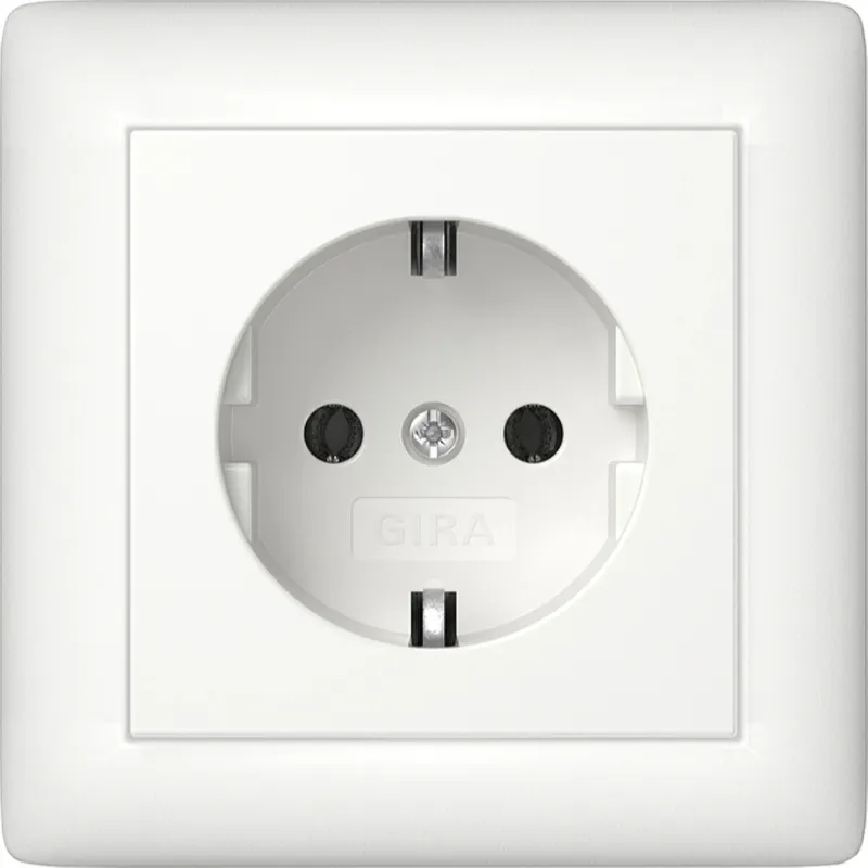 Gira SCHUKO Vollpl. Standard 55 Reinweiß m 444027