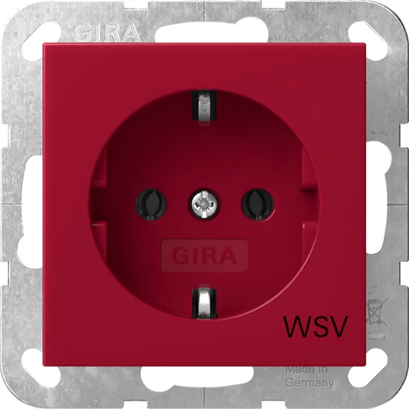 Gira SCHUKO WSV System 55 Rot 4188108
