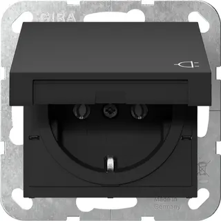 Gira SCHUKO KD System 55 Schwarz m 4454005