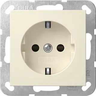 Gira SCHUKO LED-Leuchte + SH o.Kr. System 55 Cremeweiß 475501