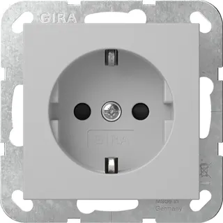 Gira SCHUKO LED-Leuchte + SH o.Kr. System 55 Grau m 4755015