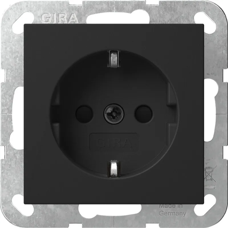 Gira SCHUKO SH SRK System 55 Schwarz m 4183005
