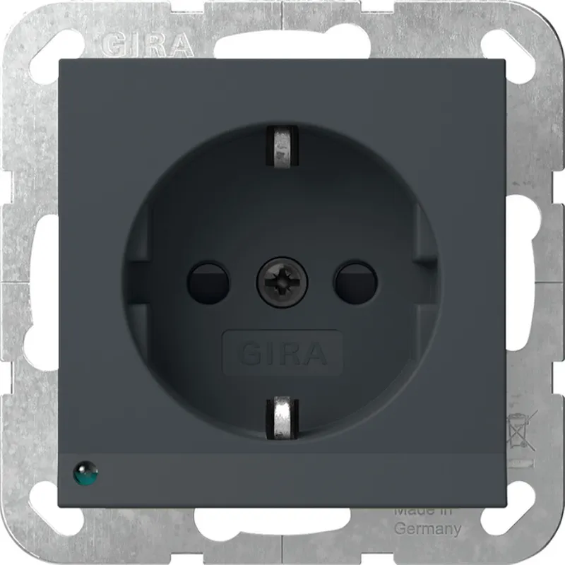 Gira SCHUKO LED-Leuchte + SH System 55 Anthrazit 417028
