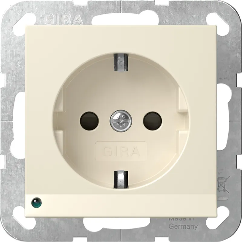Gira SCHUKO LED-Leuchte + SH System 55 Cremeweiß 417001