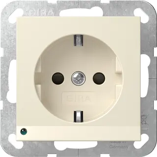 Gira SCHUKO LED-Leuchte + SH System 55 Cremeweiß 417001