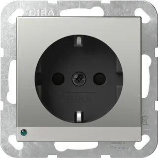Gira SCHUKO LED-Leuchte + SH System 55 Edelstahl (lack.) 4170600