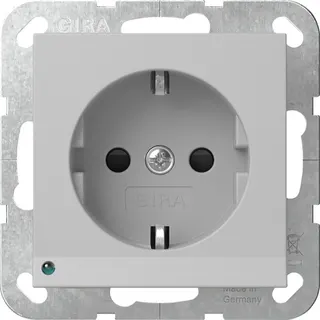 Gira SCHUKO LED-Leuchte + SH System 55 Grau m 4170015