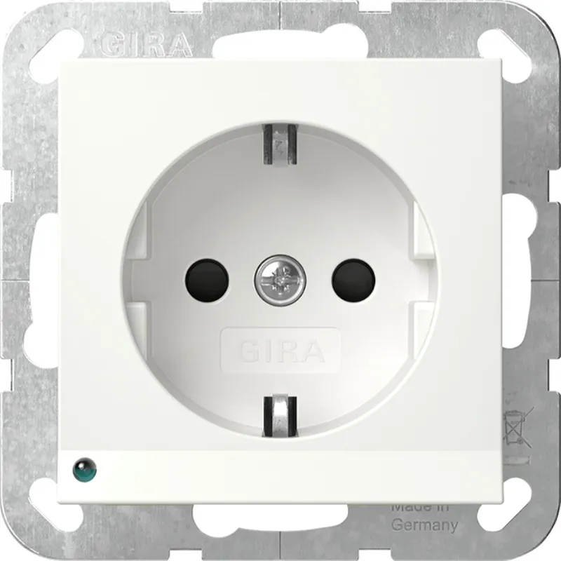 Gira SCHUKO LED-Leuchte + SH System 55 Reinweiß m 417027