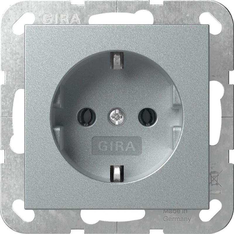 Gira SCHUKO o.Kr. System 55 F Alu 446626