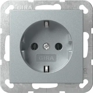 Gira SCHUKO o.Kr. System 55 F Alu 446626