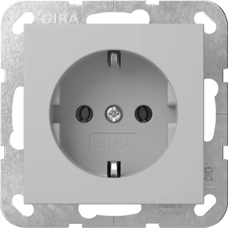 Gira SCHUKO o.Kr. System 55 Grau m 4466015