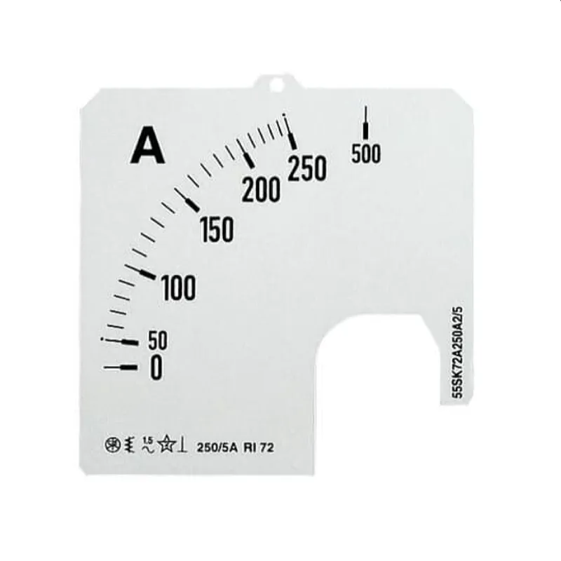 ABB Stotz-Kontakt Wechselskala f.AMT1-A5/48 Amperemeter SCL-A5-250/96