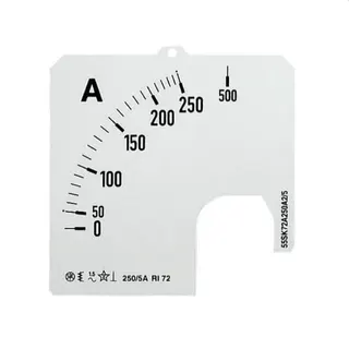 ABB Stotz-Kontakt Wechselskala f.AMT1-A5/48 Amperemeter SCL-A5-250/96