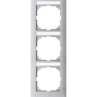 Merten M-Pure-Rahmen 3fach Beschriftungst senkrechte aluminiu