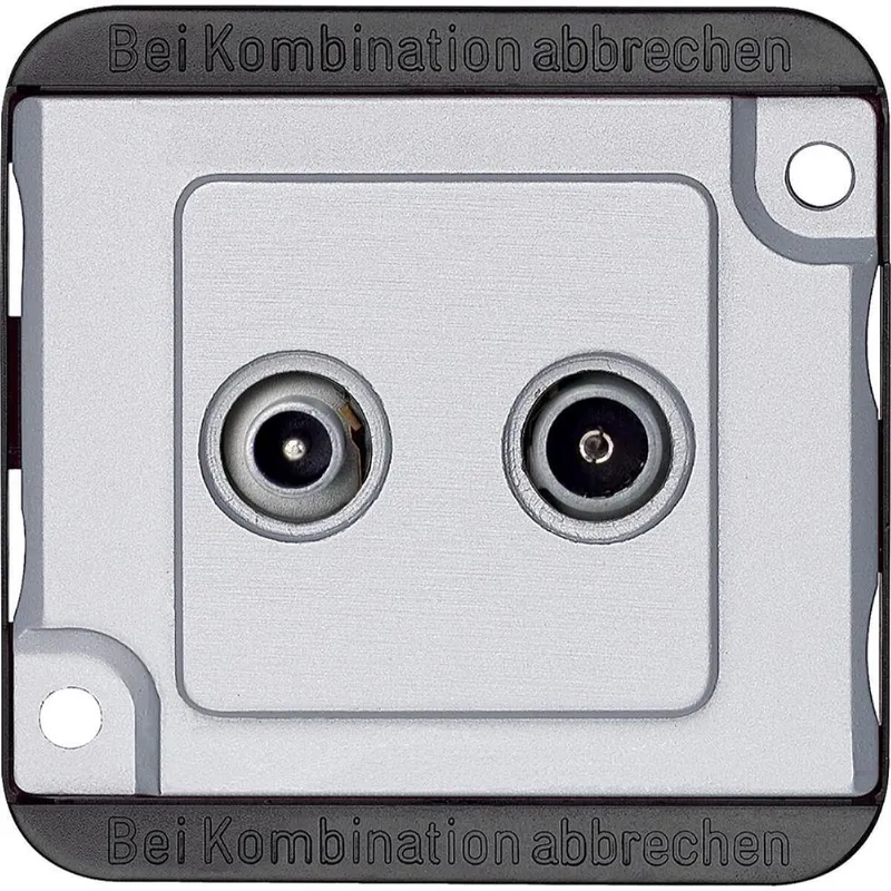 Merten BK-/Sat-Antennenstichdose 299460 mattsilber PANZER