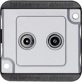 Merten BK-/Sat-Antennenstichdose 299460 mattsilber PANZER