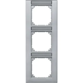 Merten Rahmen 476360 3fach senkrecht aluminium M-PLAN