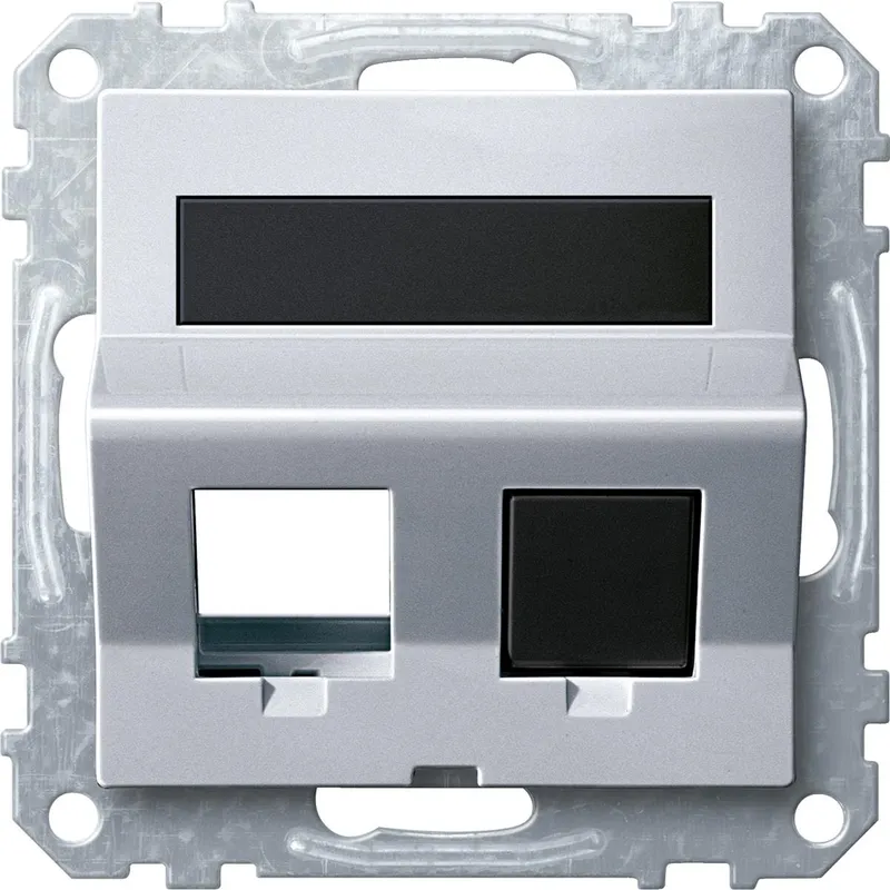 Merten Schrägauslass MEG4568-0460 2fach aluminium