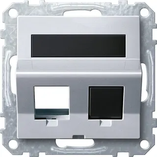 Merten Schrägauslass MEG4568-0460 2fach aluminium