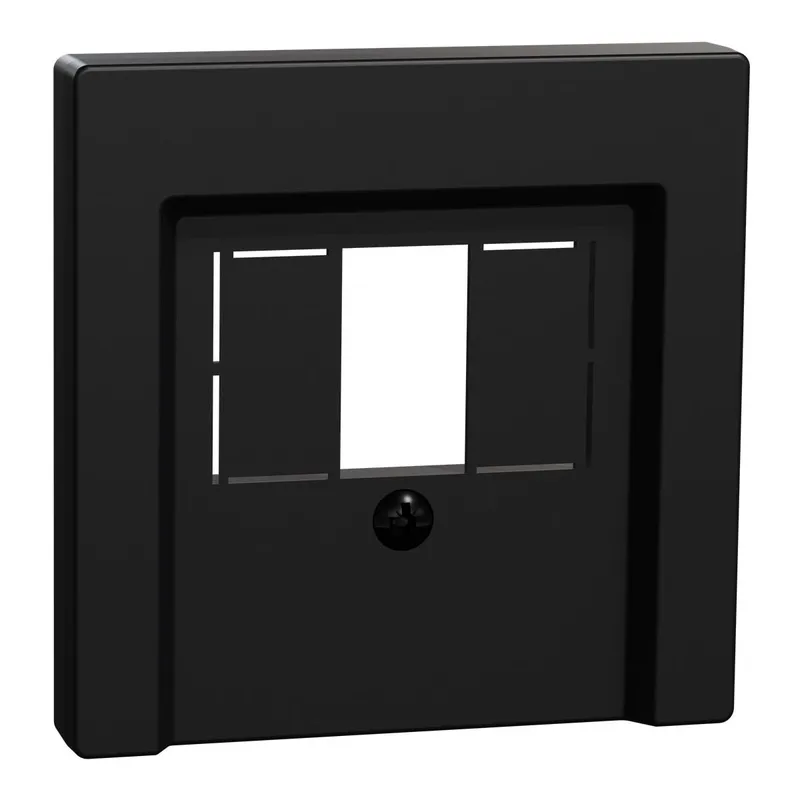 Merten Zentralplatte TAE/Audio/USB schwarz matt System M