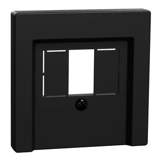 Merten Zentralplatte TAE/Audio/USB schwarz matt System M