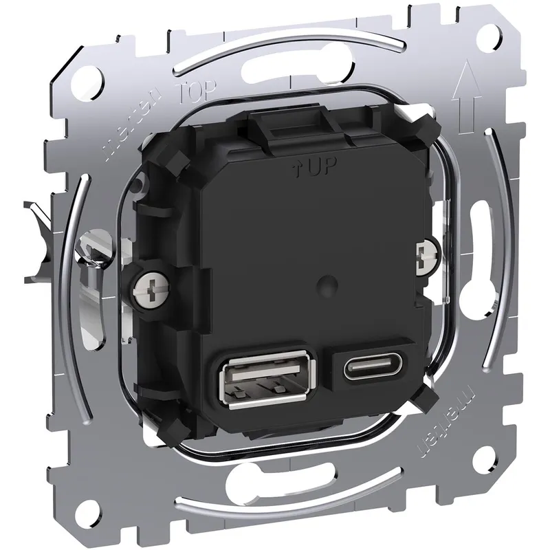 Merten USB Ladestation-Einsatz TYP A+C 45W