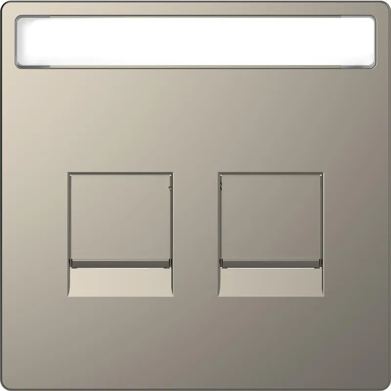 Merten Zentralplatte Nickelmetallic System Design