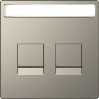 Merten Zentralplatte Nickelmetallic System Design