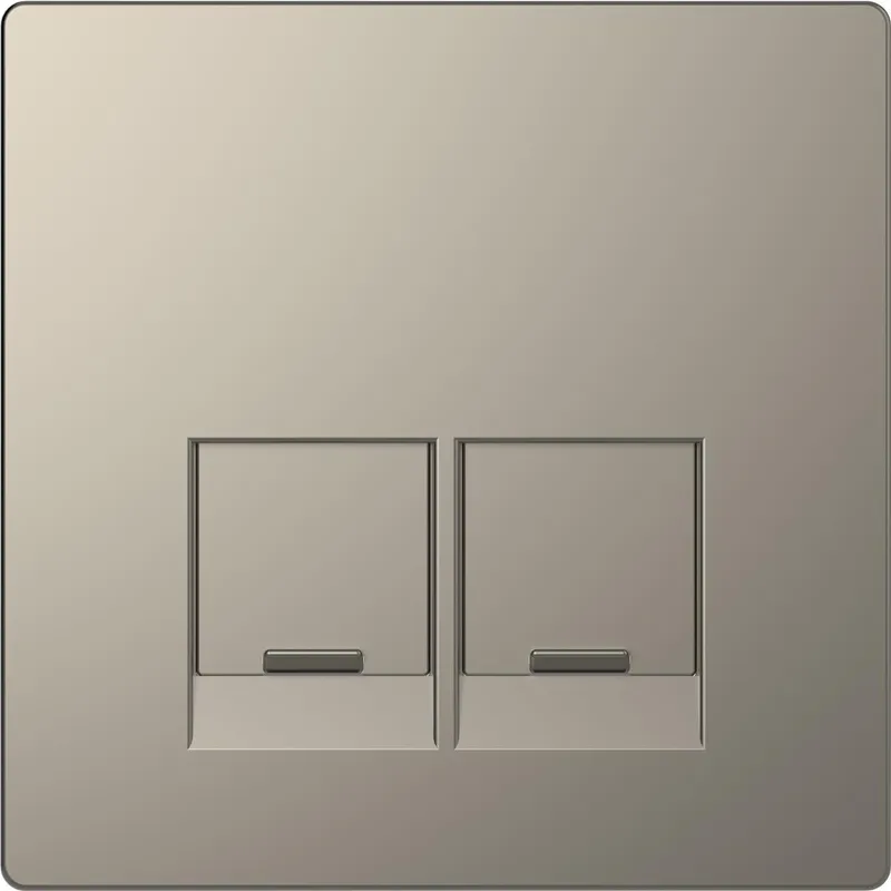 Merten Zentralplatte Nickelmetallic System Design