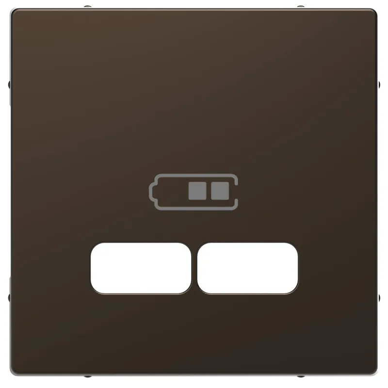 Merten Zentralplatte USB-Ladestationeins. moccametallic