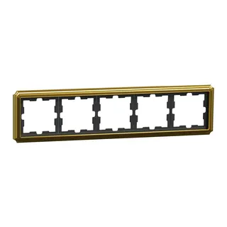 Merten Rahmen D-Antik Metallrahmen 5-fach 24k gold