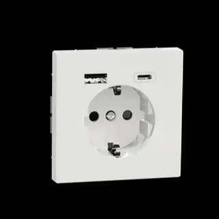 Merten Steckdose SCHUKO USB A+C 3A Lotusweiß System Design