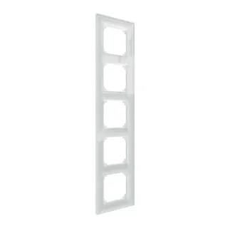 Merten Echtglasrahmen 5fach Kristallweiß M-Plan