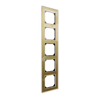 Merten Echtglasrahmen 5fach gold M-Plan
