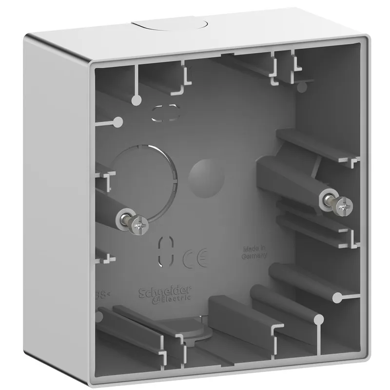Merten Aufputzgehäuse System Design 1-fach edelstahl