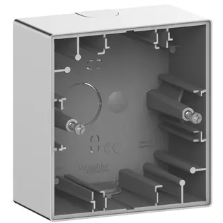 Merten Aufputzgehäuse System Design 1-fach edelstahl