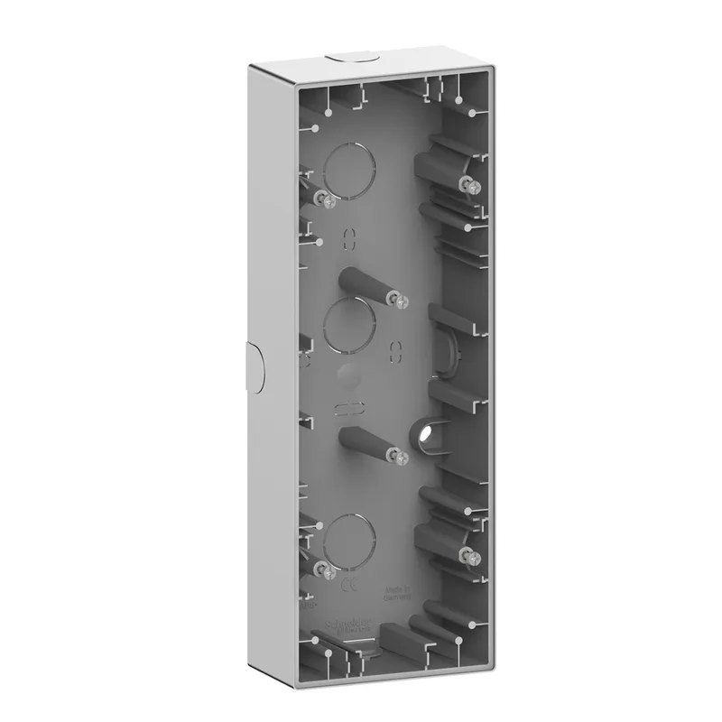 Merten Aufputzgehäuse System Design 3-fach edelstahl