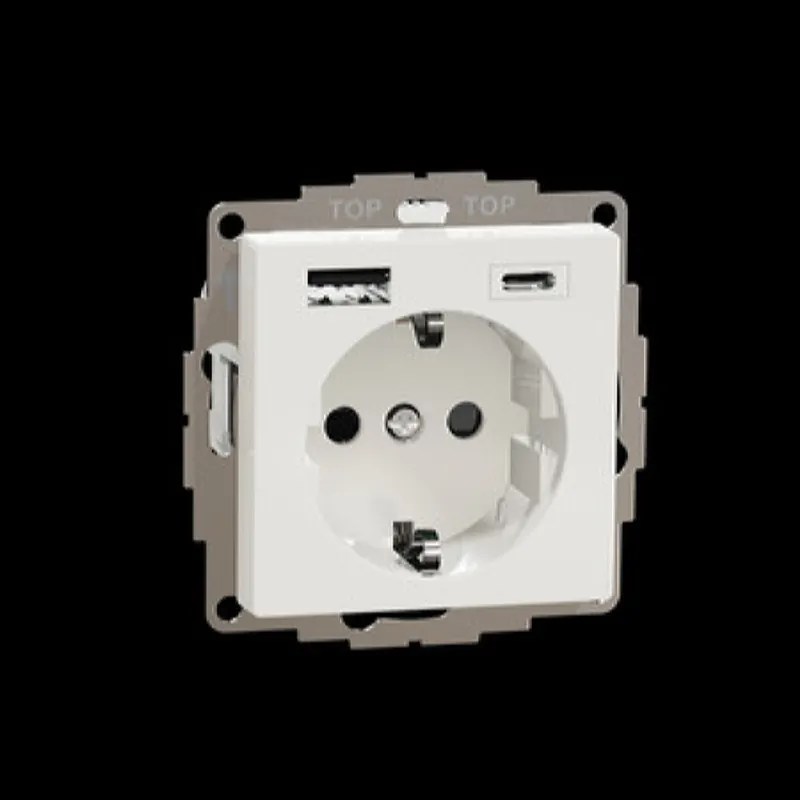 Merten Steckdose SCHUKO USB A+C 3A Polarweiß glänzend System M