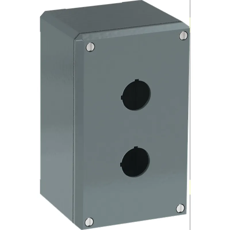 ABB Stotz-Kontakt Metallgehäuse 080SP2 2 Befehlsstellen grau Alu IP66