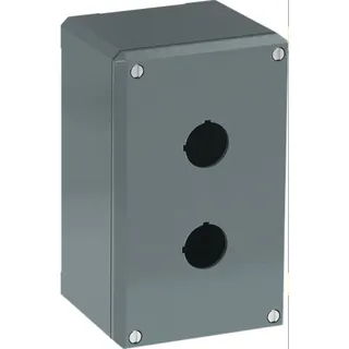 ABB Stotz-Kontakt Metallgehäuse 080SP2 2 Befehlsstellen grau Alu IP66