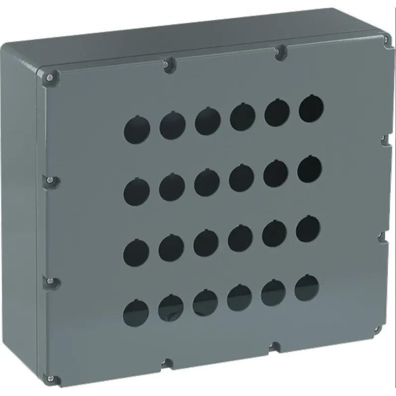 ABB Stotz-Kontakt Metallgehäuse 080SP24 24 Befehlsstellen grau Alu IP66