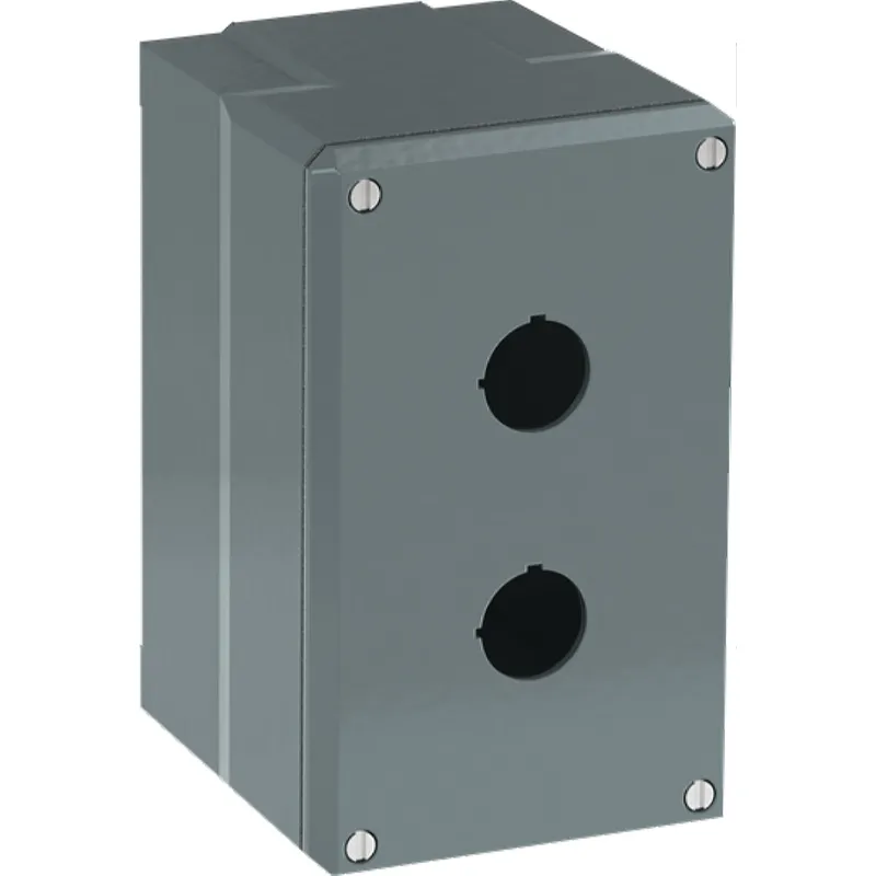 ABB Stotz-Kontakt Metallgehäuse 080SP2M 2 Befehlsstellen grau Alu IP66