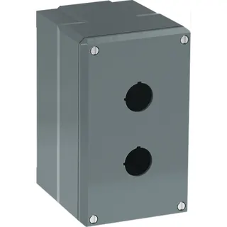 ABB Stotz-Kontakt Metallgehäuse 080SP2M 2 Befehlsstellen grau Alu IP66