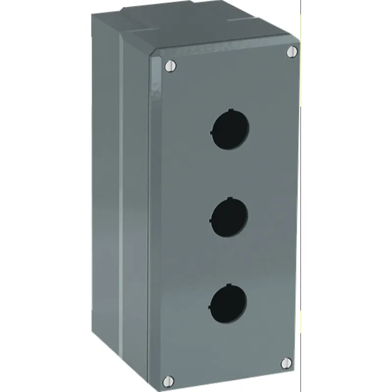 ABB Stotz-Kontakt Metallgehäuse 080SP3SFE 3 Befehlsstellen grau Alu IP66