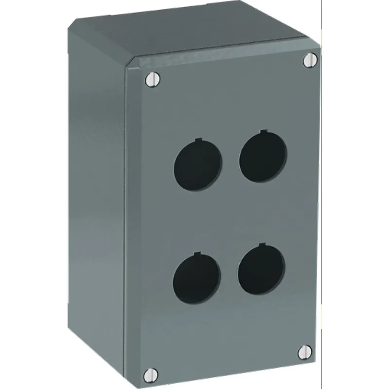 ABB Stotz-Kontakt Metallgehäuse 080SP4 4 Befehlsstellen grau Alu IP66