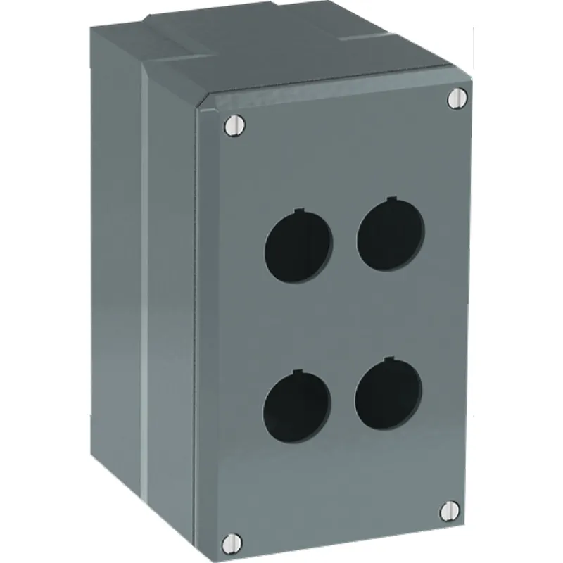 ABB Stotz-Kontakt Metallgehäuse 080SP4M 4 Befehlsstellen grau Alu IP66