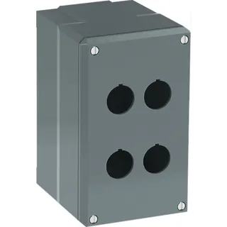 ABB Stotz-Kontakt Metallgehäuse 080SP4M 4 Befehlsstellen grau Alu IP66
